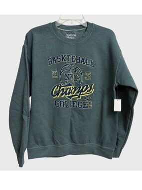NWT Urban Outfitters NYC Retro Sweatshirt Size M/L Green Blue Beachy Vacation